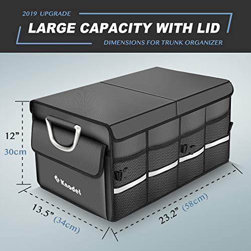 K KNODEL Car Trunk Organizer, Trunk Organizer With Lid, Heavy Duty