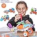 PBOX -132Pcs, 5-in-1 Model Building Blocks Set, DIY Creative Stacking Toys, Stem Learning Models Transform Car Airplane Building Kits, Educational Construction Engineering Toy 5+ Year Boys&Girls