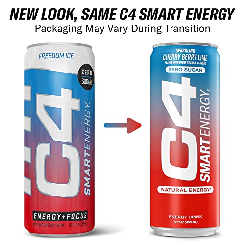 C4 Energy & Smart Energy Drinks Variety Pack, Sugar Free Pre Workout