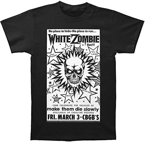 White Zombie Men's CBGB Poster T-shirt Large Black