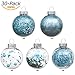 Sea Team Shatterproof Clear Plastic Christmas Ball Ornaments Decorative Xmas Balls Baubles Set with Stuffed Delicate Decorations (60mm/2.36 inch 30-Pack, Babyblue)