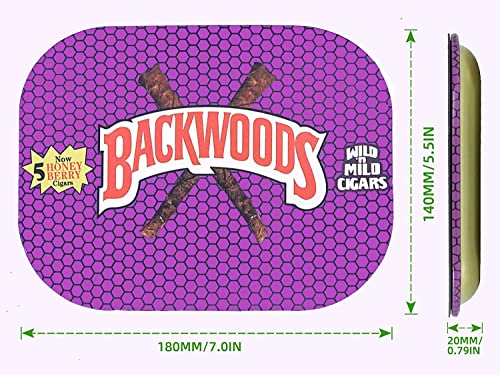 FANVA Rolling Tray with Magnetic Lid - Mini Metal Rolling Tray with Spill Proof Cover - Cute Decorative Tray - Perfect Storage for Home or On-The-Go-Small Size - 7\