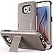 Vena Galaxy S6 Case, Legacy [Dual Layer Protection |Shock Absorption] Heavy Duty Cover with Kickstand [+1 HD Clear Screen Protector] for Samsung Galaxy S6 2015 (Metallic Bronze (Gunmetal) & Black)