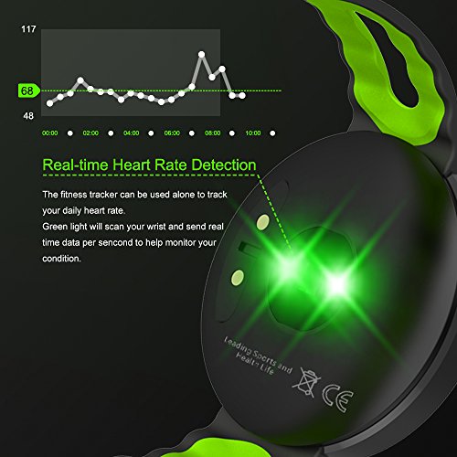 LUXSURE Fitness Tracker Activity Monitors Watch Bracelet Heart Rate Sleep Health Tracker Step Counter Notification Alerts Smart Wristband for iPhone/Android Smartphones