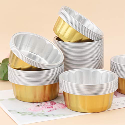 Aluminum Ramekins, Beasea 8 oz 100 Pack Disposable Ramekins Foil Cups