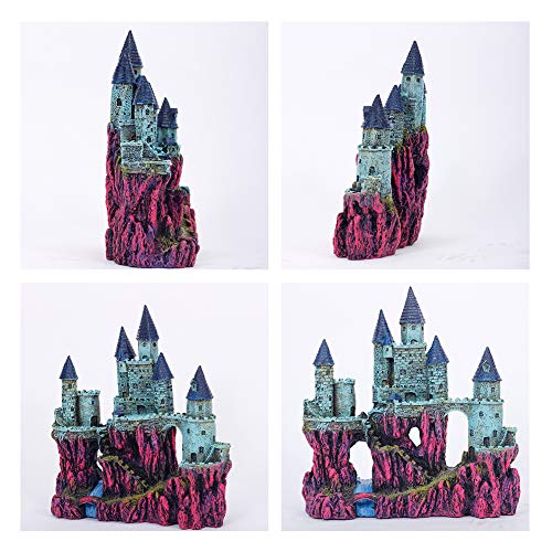 Miracliy Aquarium Decorations Castle, Aquarium Ornament Super Castle,10" - Thumbnail 2