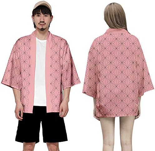 Anime Demon Slayer Cosplay Costume Cute Kawaii Kamado Nezuko Pink Kimono Girls Hallowen Role Play Fancy Dress