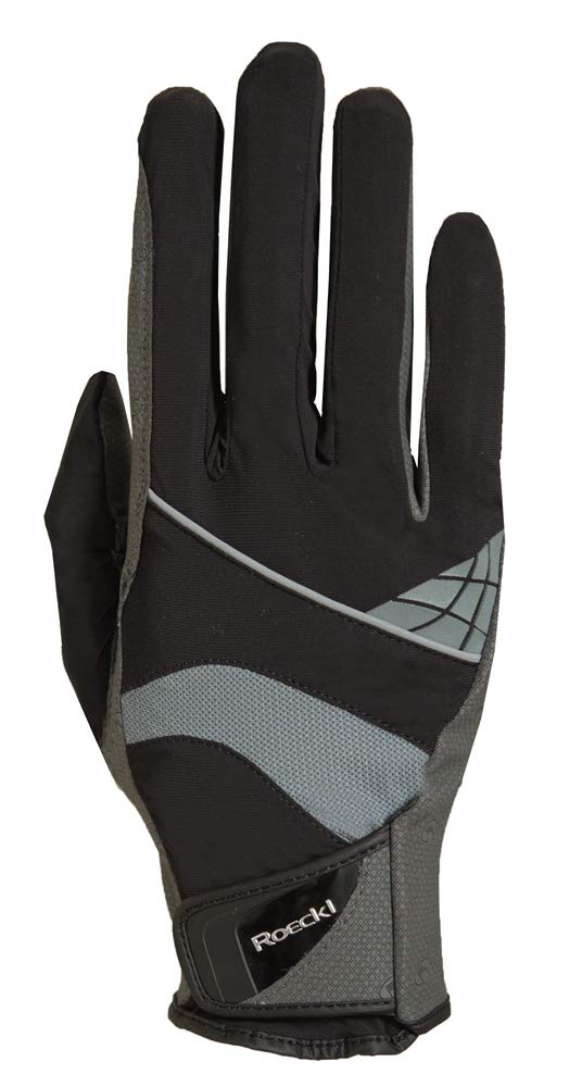 Roeckl REIT Handschuhe Montreal, Schwarz/Grau, 9