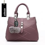 Women Handbag,Women Bag, KINGH Zip Closure Tote Vintage Shoulder Bag PU Leather 116 Deep Red