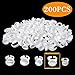 Quewel Glue Rings Small 200 PCS Lash Extension Tattoo Glue Pigment Ink Rings Holder Nail Glue Rings Makeup Disposable Plastic White 5 Styles 200 Pcs,350Pcs,650Pcs (Small, 200 PCS)