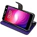 LG Fiesta LTE Case, LG X Charge Case, LG X Power 2 Case, TAURI [Stand Feature] Wallet [PU Leather] Protective Case Flip Cover for LG Fiesta LTE/LG X Charge/LG X Power 2 - Purple