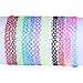 Tpocean 24 PCS Choker Necklaces Rainbow Rubber Gothic Tattoo Henna Stretch Elastic Colorful Chokers Set for Women Girls Teen 90s