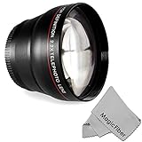 58MM 2.2x Altura Photo Professional Telephoto HD Lens for CANON REBEL (T6s T6i T5i T4i T3i T3 T2i T1i XT XTi XSi SL1), EOS (700D 650D 600D 1100D 550D 500D 100D) Cameras + MagicFiber Microfiber Lens Cleaning Cloth