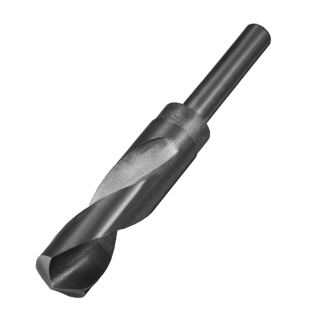 sourcing map Reduced Shank Drill Bit 23.5mm Black Nitride Coated with 1/2 Inch Straight Shank, High Speed Steel HSS 9341 Twist Drill Bit for Stainless Steel Alloy Metal Plastic