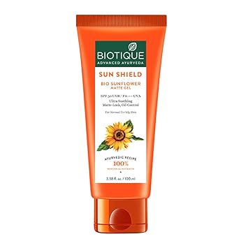 Biotique Bio Sunflower Matte Gel SPF 50 UVB/PA+++ UVA Sunscreen, 100 ml