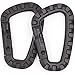 LeBeila Plastic Carabiner Clips - 2 Polymer D-Ring Keychain Tactical Backpack Quickdraw