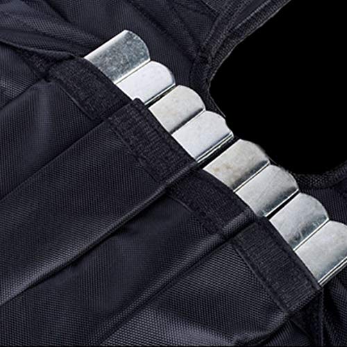 20kg Loading Weighted Vest for Boxing Training Equipment Adjustable Exercise Waistcoat Black Jacket Swat Steel Bar Clothing