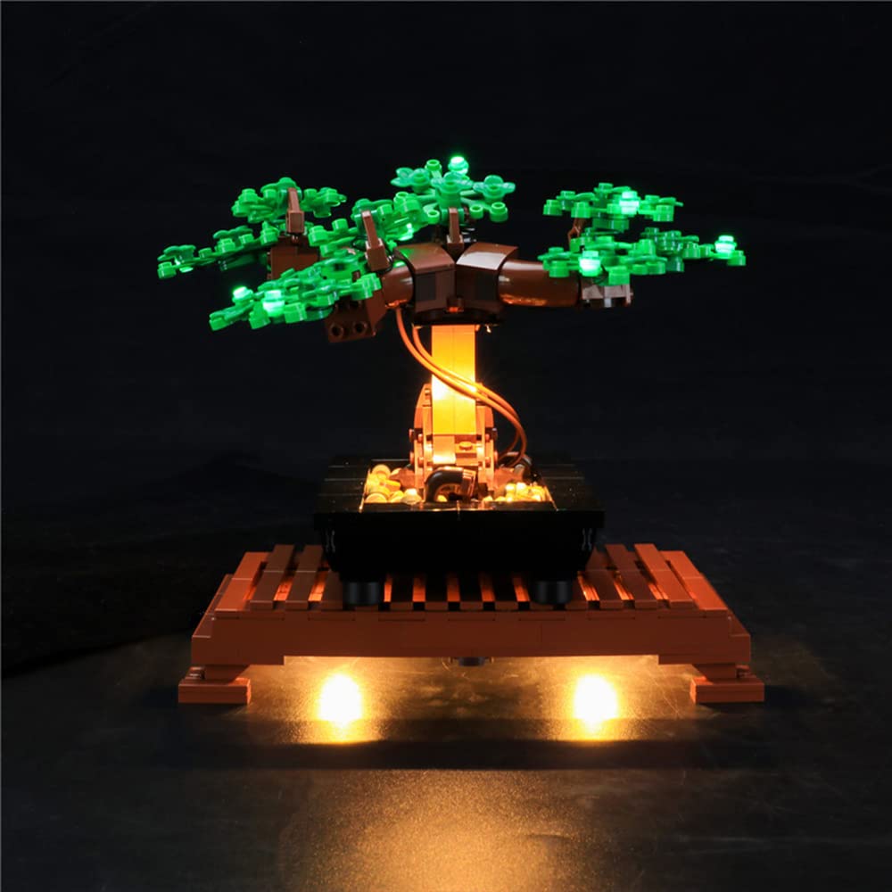 GEAMENT LED Light Kit (Green) Compatible with LEGO Bonsai Tree - Lighting Set for Creator 10281 Building Model (Building Set Not Included)