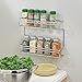 InterDesign Classico 2-Shelf Wall Mount Spice Organizer Rack for Kitchen Storage - Chrome