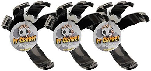 It Grabs soccer / volleyball sports ball holder hand claw - black - 3 pack - Save 15 GBP!