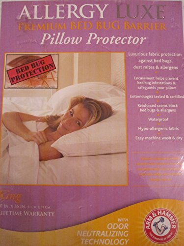 Allergy Luxe Premium Pillow Protector Bud Bug Barrier Queen