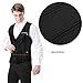 Zicac Men's Top Designed Casual Slim Fit Skinny Dress Vest Waistcoat (S,Black)