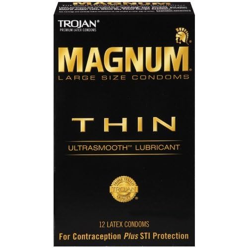 Trojan Magnum Thin Lubricated Condoms 12 Ct (3 Pack) image