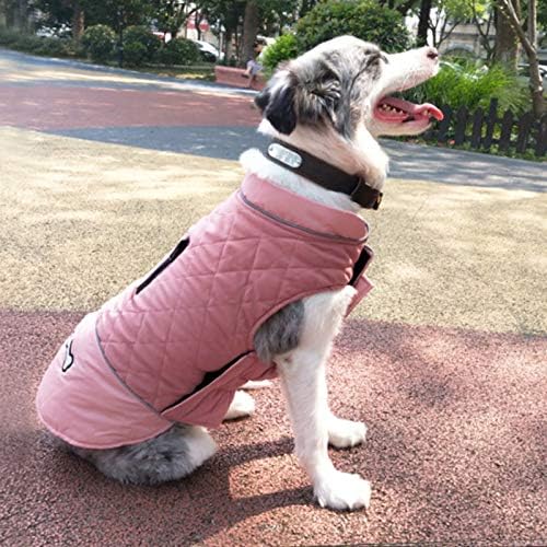 Idepet Waterproof Dog Coat Winter Warm Jacket Vest,Windproof Snowsuit Dog Clothes Outfit Vest Pets Apparel for Small Medium Large Dogs with Harness Hole pink XS - Image 5