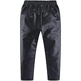Mud Kingdom Little Girls Warm Pants Faux Leather Fleece Lined