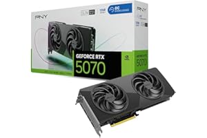 PNY NVIDIA GeForce RTX™ 5070 Slim Dual-Fan, Dual-Slot OC Graphics Card (12GB GDDR7, SFF-Ready, 192-bit, Boost Speed: 2587 MHz