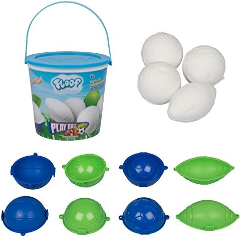 Floof Modeling Clay - Reusable Indoor Snow - Endless Creations And 4 Sports Ball Molds Included