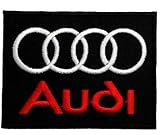 Audi patches brand of car patch Embroidered Iron on Patch (Black)