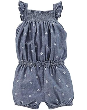 Baby Girls' Anchor Print Romper