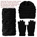 Aneco Winter Warm Knitted Scarf Beanie Hat and Gloves Set Men & Women's Soft Stretch Hat Scarf and Mitten Set
