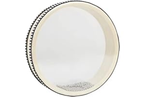 LUGEMA 6 inch Ocean Drum,Sea Wave Drum for Meditation & Relaxation, Natural Color Rain Drumfor Stress Relief, Musical Sound Healing Instruments Ocean Sound Drum for Holistic Healing (6 inches FBA)