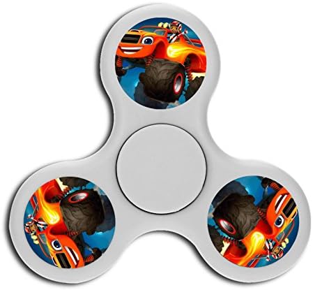 Nicuuu Blaze and the Monster Machines Fidget Hand Spinner Kill Time Toy With Ultra Speed Deep Groove Bearings Autism Toys Best Boredom Reducer Stress Toy Fidget Toy for Kids &amp; Adults (White)
