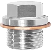 Amazon.com: uxcell M22 X 1.5 Male Outer Hex Head Plug - 304 Stainless ...
