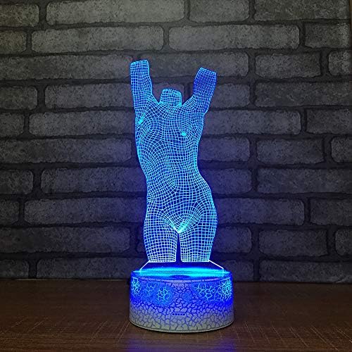 FaceToWind Night Light, Led Night Light 3D Visual Acrylic Material Colorful Color Usb Power Supply Home Gift Decorations Mannequin Shape, Touch [Energy Class A++]