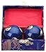 Traditional Chinese Health Exercise Stress Message Balls with Chime, Blue Yin Yang, 2 Inches