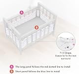 Aolso Cot Bumper 2Pcs Breathable Mesh Crib Rail Cover Triangle view 3