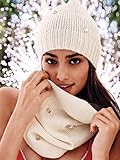 Victoria's Secret Women's Hat & Scarf set White