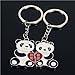 DreamsEden China National Treasure Animal Panda Couple Keychain (with Gift Box) Lovely Pendant Lovers Sweetheart Key Ring Key Chain for Valentine Wedding Anniversary (A Pair)