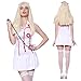 Sexy Nurse Costume Uniform L us 10 12,White,Large