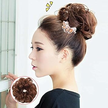 Amazon Com Haiquan Hair Bun Updo Hairpiece Human Hair Extensions
