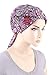 Chemo Fashion Scarf Easy Tie Turban Hat Headwear for Cancer Rip Tide Green Blue Zig Zag