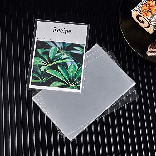 Recipe Card Protectors Kitchen Plastic Recipe Sheet Protectors Clear