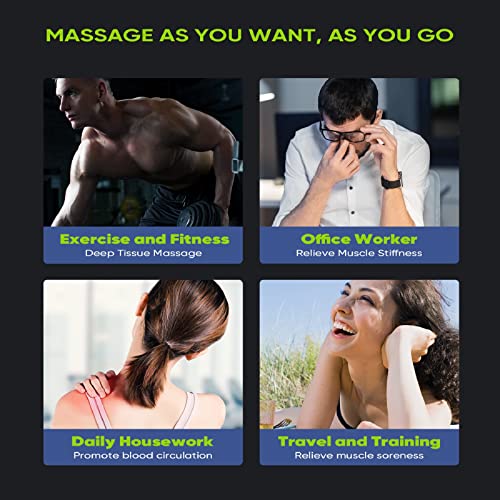 CLANOR Massage Gun, Percussion Muscle Massage Gun for Athletes, Massage Gun Deep Tissue, Electric Massagers for Muscles, 10 Heads 30 Levels