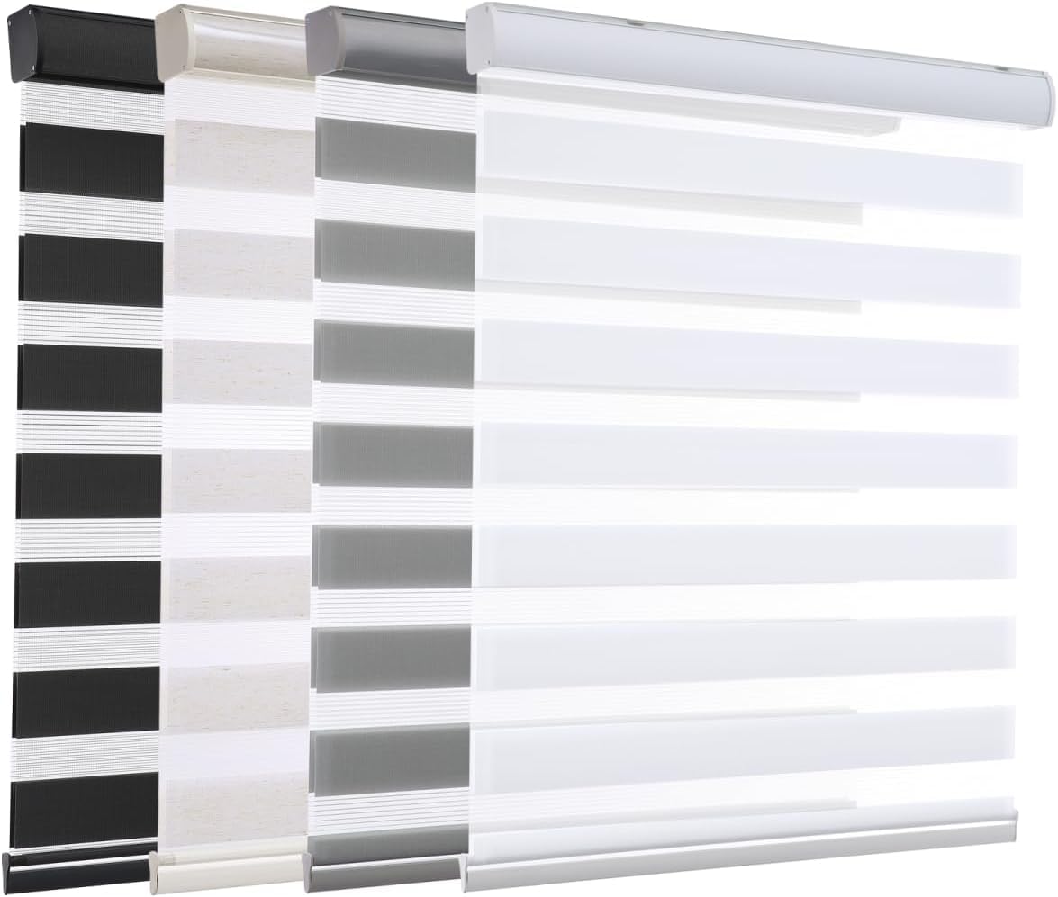 MYshade Cordless Zebra Blinds - Dual Layer Light