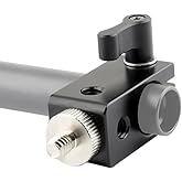 NICEYRIG Single Rod Clamp 15mm Rail Connector Adapter with 1/4 Screw for 15mm DSLR Rig