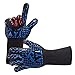 AYL BBQ Gloves Heat Resistant Up to 932⁰F: Insulated Kitchen Cooking Baking & Grilling Gloves for Holding Pots, BBQ, Grill, Non-Slip, Comfy Gril, Mitts, Top BBQ Accessory (Blue/Red)
